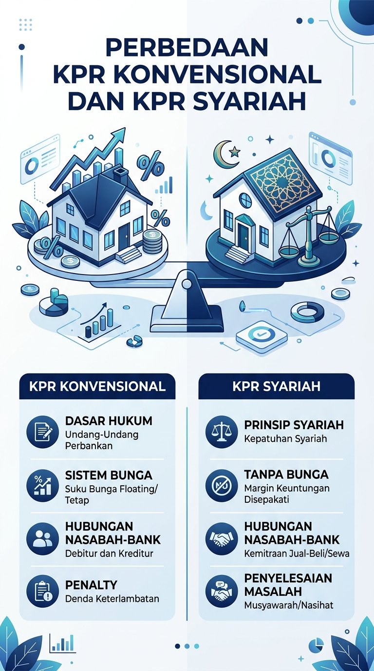 Perbedaan KPR Konvensional dan KPR Syariah
