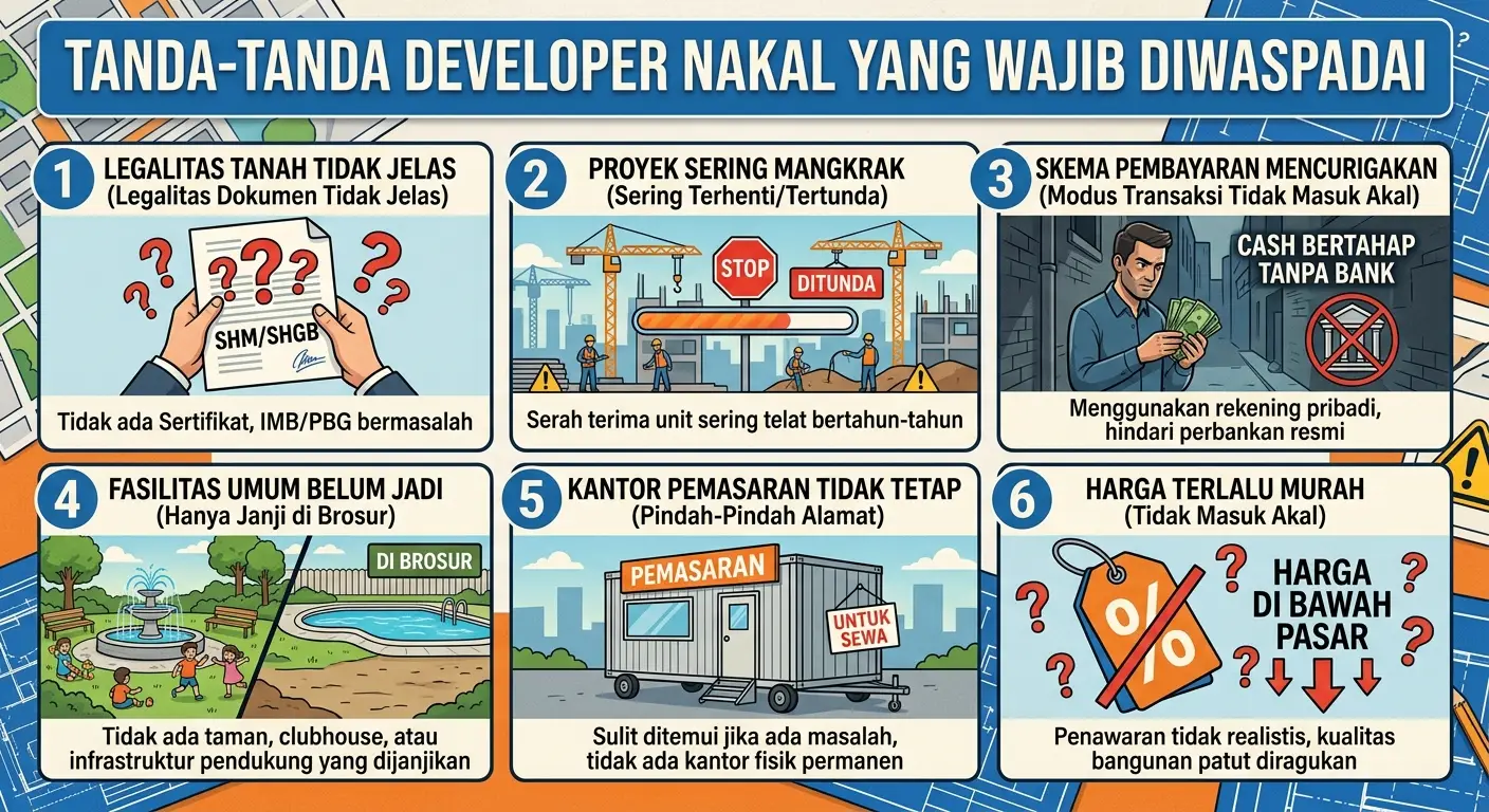 Tanda-tanda Developer Nakal yang Wajib Diwaspadai Sebelum Membeli Rumah