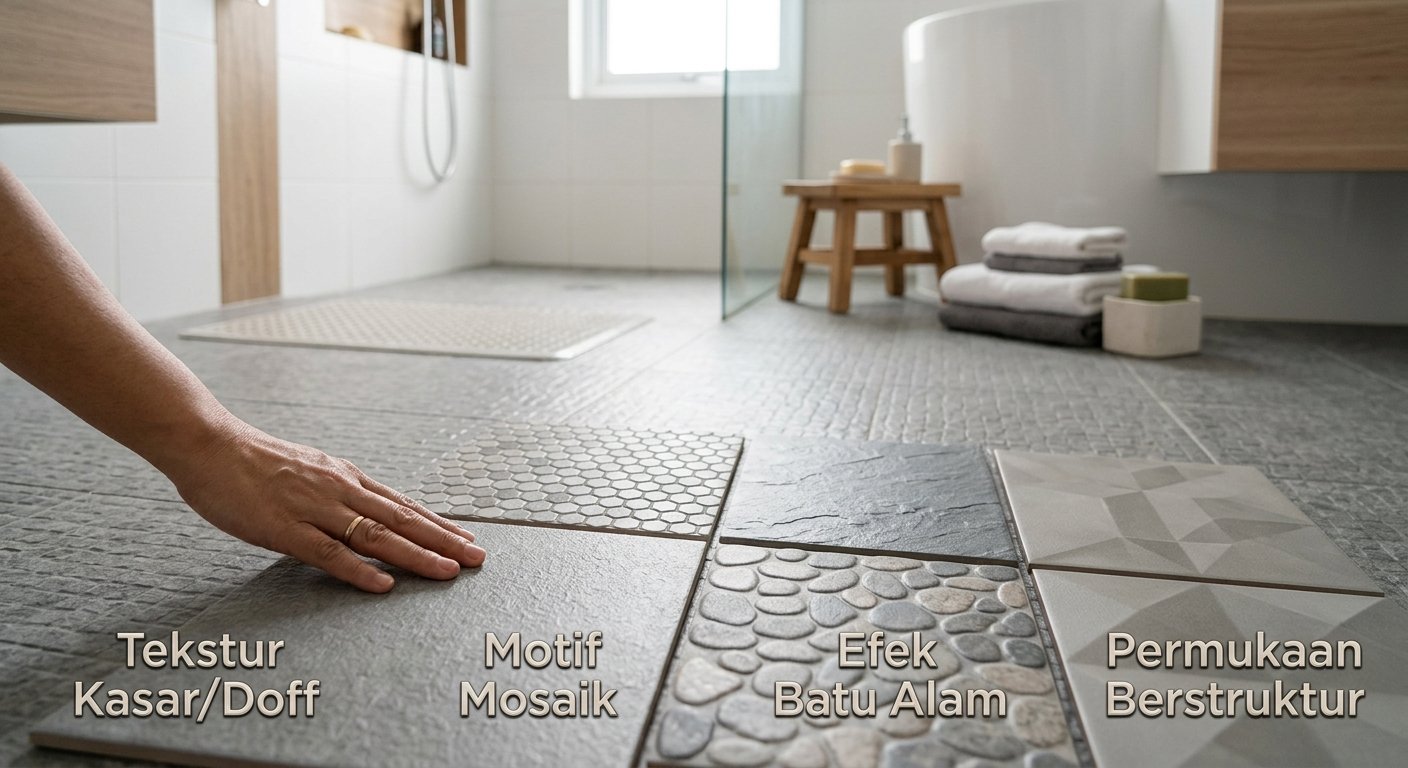 Tips Memilih Motif Keramik Kamar Mandi Yang Tidak Licin